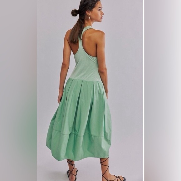 Free People Drops Of Venus Midi Dress Green Size XS New With Tags - Picture 2 of 5